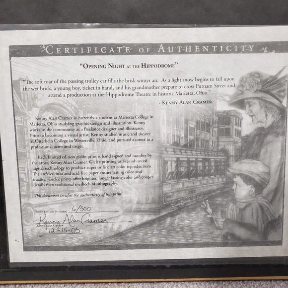 Framed Giclee Print Opening Night at the Hippodrome Signed 6/500 Kenny Cramer - Picture 9 of 16